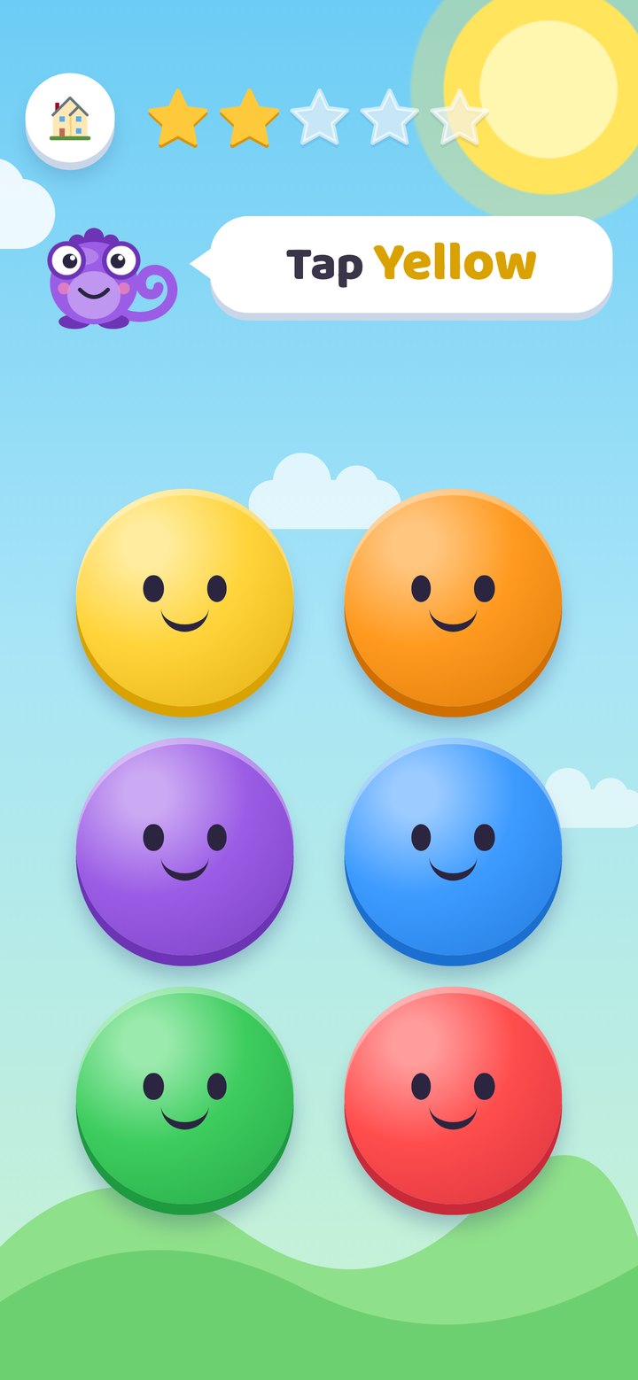 Tap the Colour: six jelly blobs
