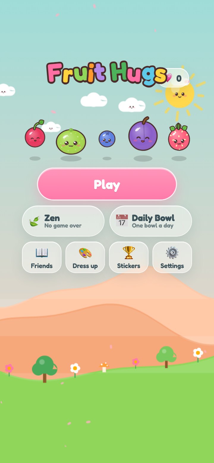 Fruit Hugs home screen