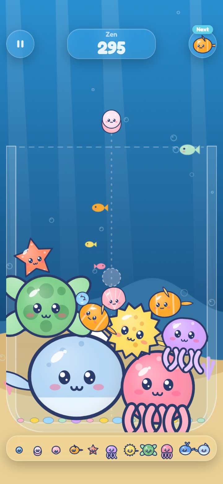 Zen mode with Ocean Pals in a fishbowl